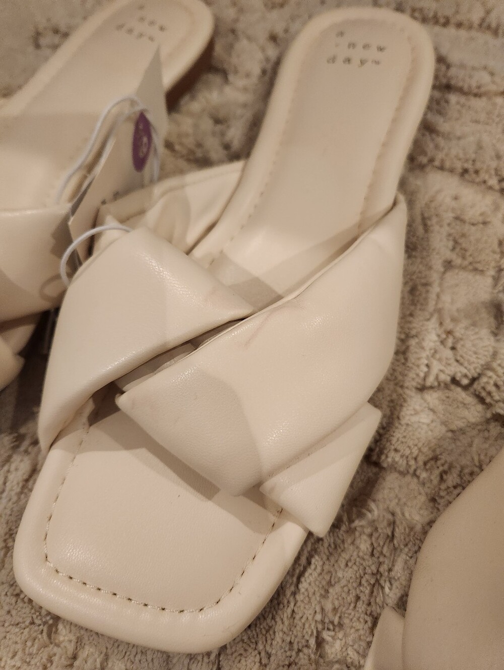 ✨️🥰NWT Women's Lisa Slide Sandals - A New Day Off White Cream - Picture 10 of 12